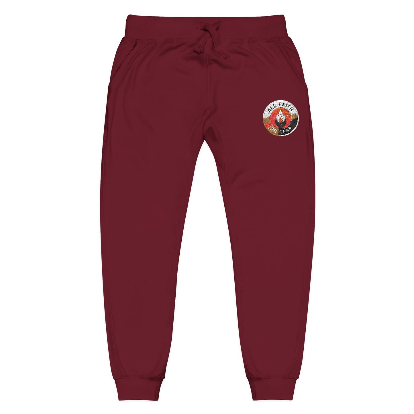 Embroidered Fleece Sweatpants with AFNF Logo