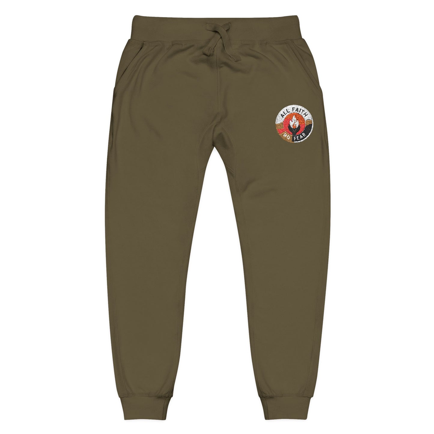 Embroidered Fleece Sweatpants with AFNF Logo